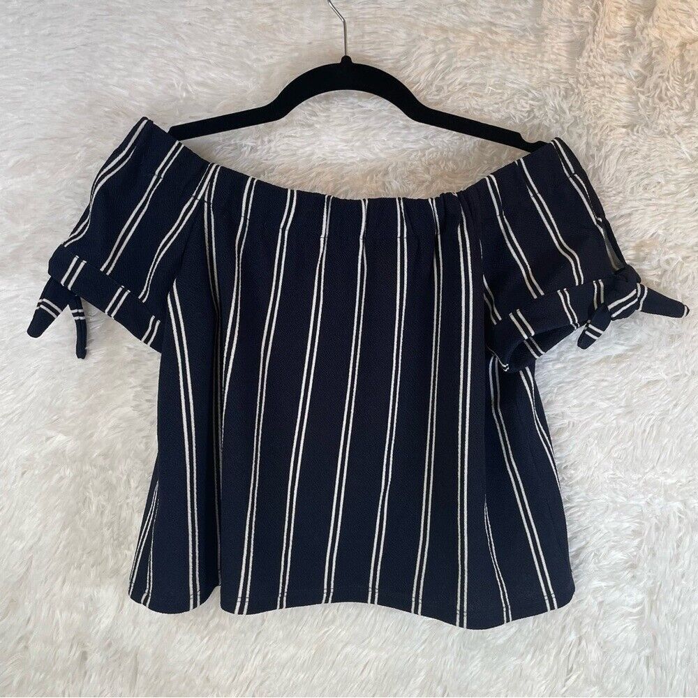 Ivorie Blouse Shirt Off The Shoulder Womens Size Medium - Picture 4 of 6